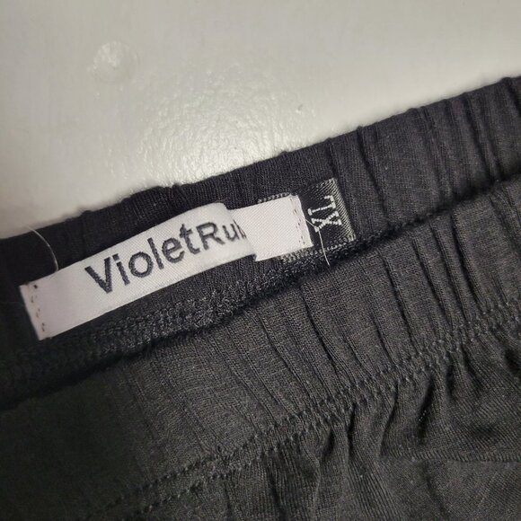 Black Leggings Comfy leggings with Lace Trim -Sizes  M L  XL - NEW - Picture 8 of 13